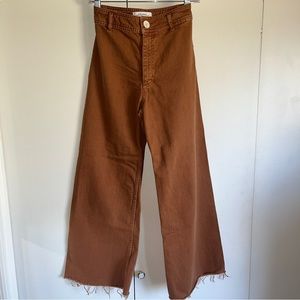 Zara Marine Straight Wide Leg Jean